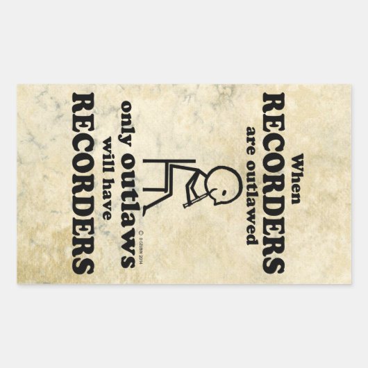 Sticker rectangulaire hors-la-loi (Devant)
