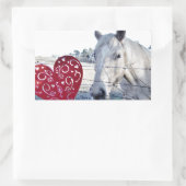 Sticker Rectangulaire HORSE coeur Valentine (Sac)