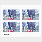 Sticker Rectangulaire Horse et heart (Feuille)