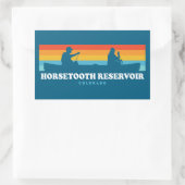 Sticker Rectangulaire Horsetooth Réservoir Colorado Canoë (Sac)