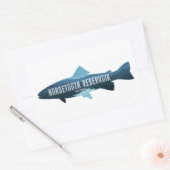 Sticker Rectangulaire Horsetooth Réservoir Colorado Poisson (Enveloppe)