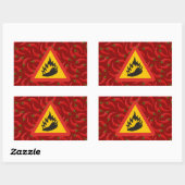 Sticker Rectangulaire Hot pepper danger (Feuille)