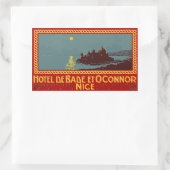 Sticker Rectangulaire Hotel de Bade et Connor (Nice) Vector format (Sac)