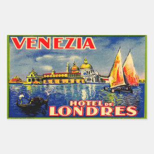 Sticker Rectangulaire Hôtel De Londres (Venezia Italie)