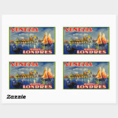 Sticker Rectangulaire Hôtel de Londres (Venise Italie) (Feuille)