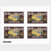 Sticker Rectangulaire Hôtel des Anglais (Menton France) (Feuille)