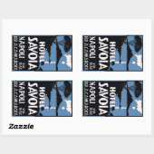 Sticker Rectangulaire Hotel Savoia (Napoli - Italy) Vector format (Feuille)