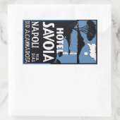 Sticker Rectangulaire Hotel Savoia (Napoli - Italy) Vector format (Sac)