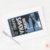 Sticker Rectangulaire Hotel Savoia (Napoli - Italy) Vector format (Enveloppe)