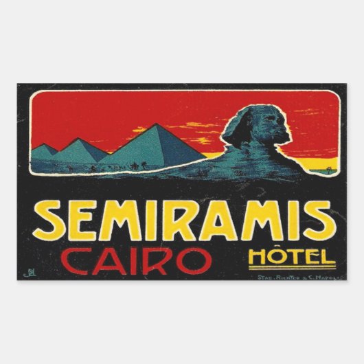 Sticker Rectangulaire Hôtel Seramis (Le Caire Égypte) (Devant)