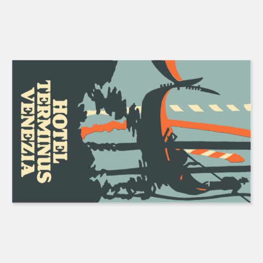 Sticker Rectangulaire Hotel Terminus (Venezia - italy) Vector format (Devant)