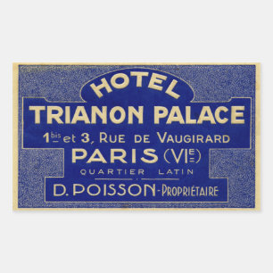 Sticker Rectangulaire Hôtel Trianon Palace (Paris France)