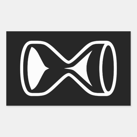 Sticker Rectangulaire Hourglass (Devant)