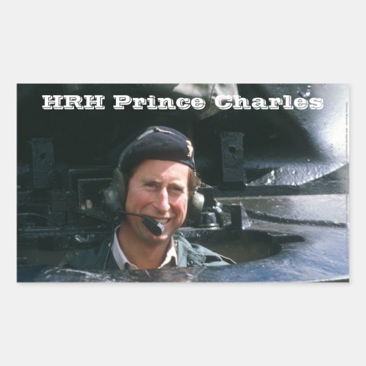 Sticker Rectangulaire HRH Prince Charles (Devant)