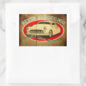 Sticker Rectangulaire HTR Designs à peine légale Kustoms Garage (Sac)