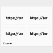 Sticker Rectangulaire https://ter / code html (Feuille)