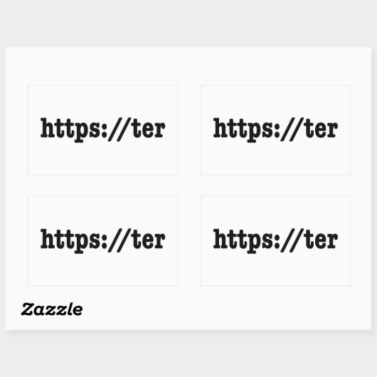 Sticker Rectangulaire https://ter / code html (Feuille)