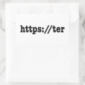Sticker Rectangulaire https://ter / code html (Sac)