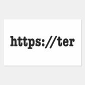 Sticker Rectangulaire https://ter / code html (Devant)