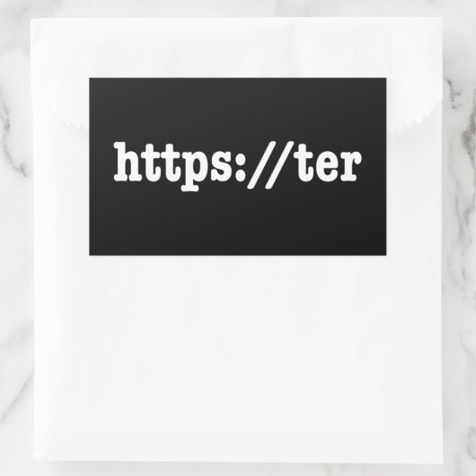 Sticker Rectangulaire https://ter / code html (Sac)