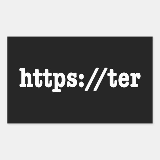 Sticker Rectangulaire https://ter / code html (Devant)