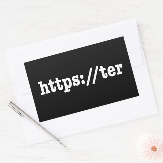 Sticker Rectangulaire https://ter / code html (Enveloppe)