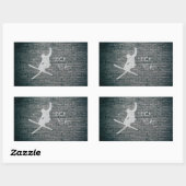Sticker Rectangulaire Huck Ouais (Ski) (Feuille)