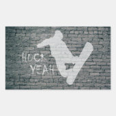Sticker Rectangulaire Huck Yeah (Devant)