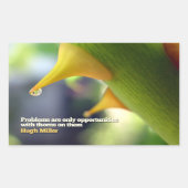 Sticker Rectangulaire Hugh Miller Citation Inspirationnelle "Opportunité (Devant)