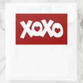 Sticker Rectangulaire Hugs & Baisers Amour & Coeurs (Sac)