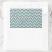 Sticker Rectangulaire Huile d'argent et ZigZag Turquoise (Sac)