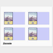 Sticker Rectangulaire Huile de Lavande - Grasse France (Feuille)