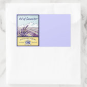 Sticker Rectangulaire Huile de Lavande - Grasse France (Sac)