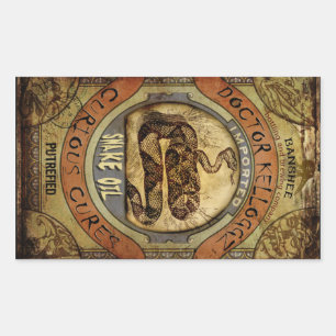Sticker Rectangulaire Huile de serpent