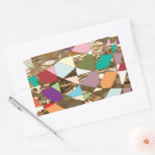 Sticker Rectangulaire Huile d'or couleur Abstraite (Enveloppe)