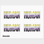 Sticker Rectangulaire Humain non binaire (Feuille)