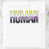 Sticker Rectangulaire Humain non binaire (Sac)