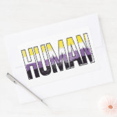 Sticker Rectangulaire Humain non binaire (Enveloppe)