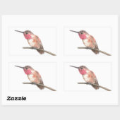 Sticker Rectangulaire Hummingbird watercolor (Feuille)