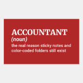 Sticker Rectangulaire Humour comptable (Devant)