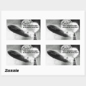 Sticker Rectangulaire Humour d'écroulement du marché Bull (Feuille)