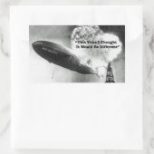 Sticker Rectangulaire Humour d'écroulement du marché Bull (Sac)