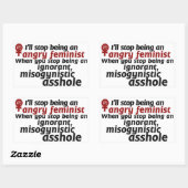 Sticker Rectangulaire Humour féministe (Feuille)