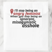 Sticker Rectangulaire Humour féministe (Sac)