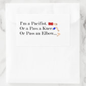 Sticker Rectangulaire Humour pacifiste mixed martial art (Sac)