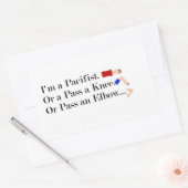 Sticker Rectangulaire Humour pacifiste mixed martial art (Enveloppe)