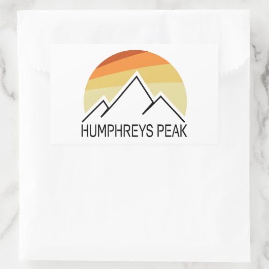 Sticker Rectangulaire Humphreys Peak Retro (Sac)