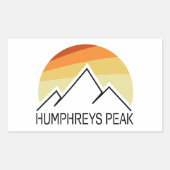 Sticker Rectangulaire Humphreys Peak Retro (Devant)