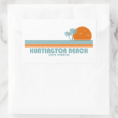Sticker Rectangulaire Huntington Beach Caroline du Sud Sun Palm Trees (Sac)