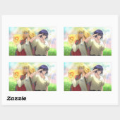 Sticker Rectangulaire Hurlement et hurlement (Feuille)